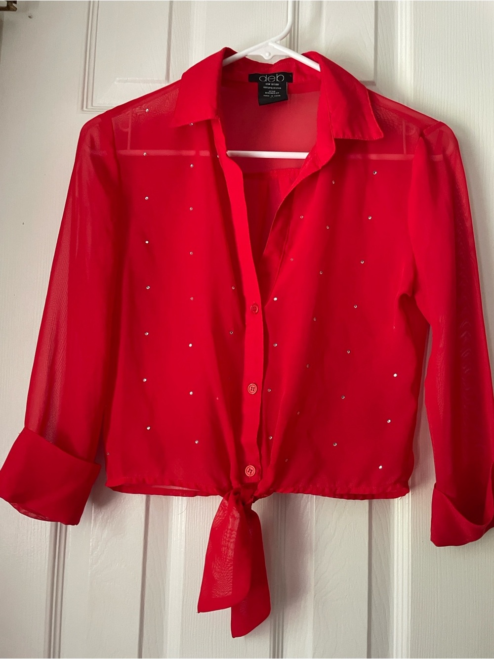 Deb Sheer Top with Bling
